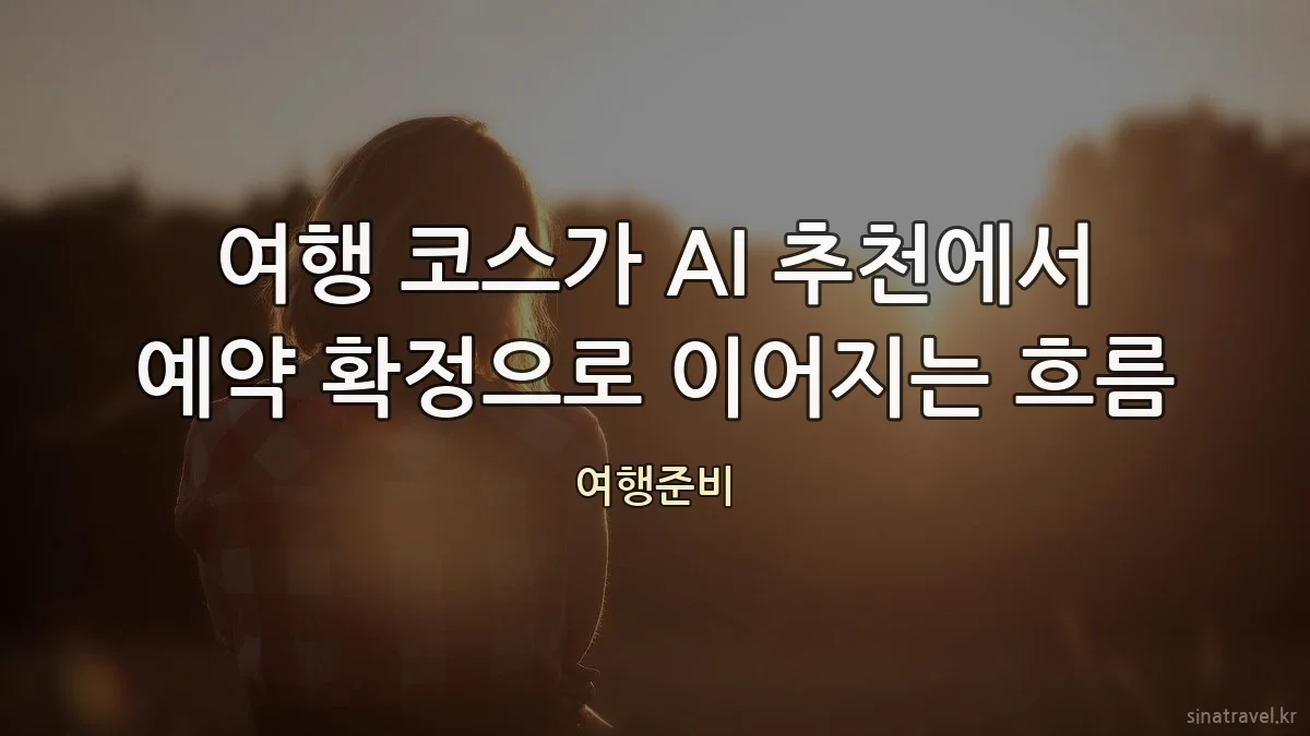 여행 코스가 AI 추천에서 예약 확정으로 이어지는 흐름