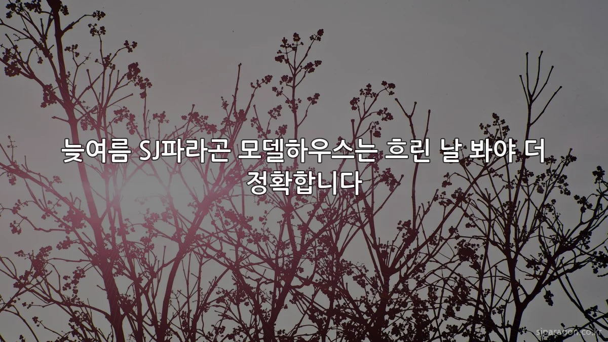 늦여름 SJ파라곤 모델하우스는 흐린 날 봐야 더 정확합니다