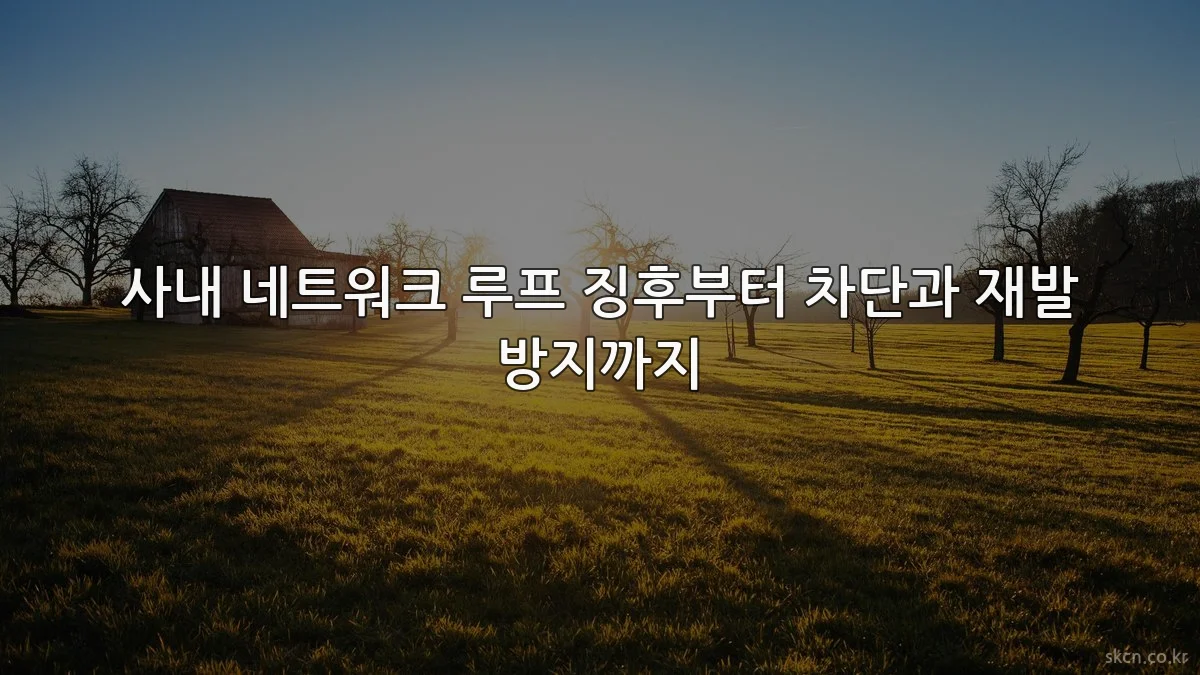 사내 네트워크 루프 징후부터 차단과 재발 방지까지