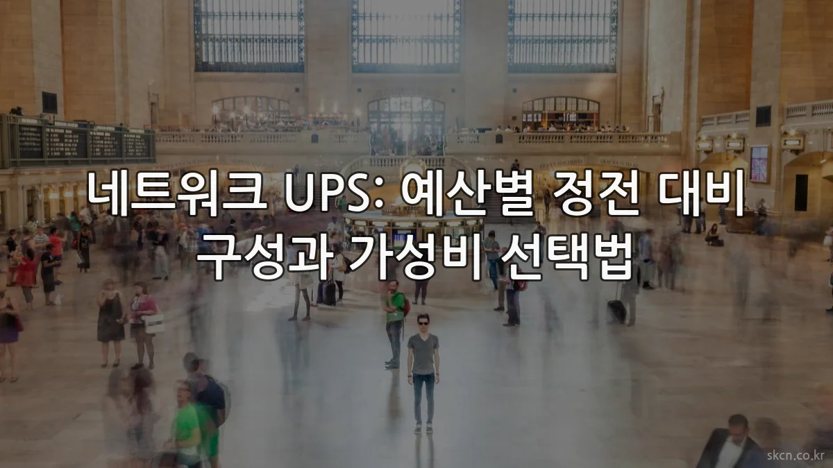 네트워크 UPS: 예산별 정전 대비 구성과 가성비 선택법