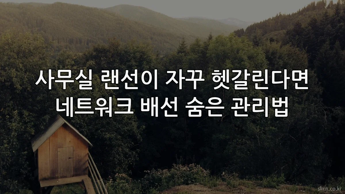 사무실 랜선이 자꾸 헷갈린다면 네트워크 배선 숨은 관리법