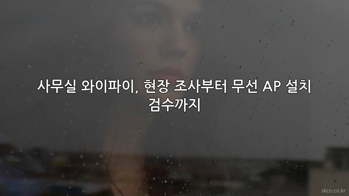 사무실 와이파이, 현장 조사부터 무선 AP 설치 검수까지