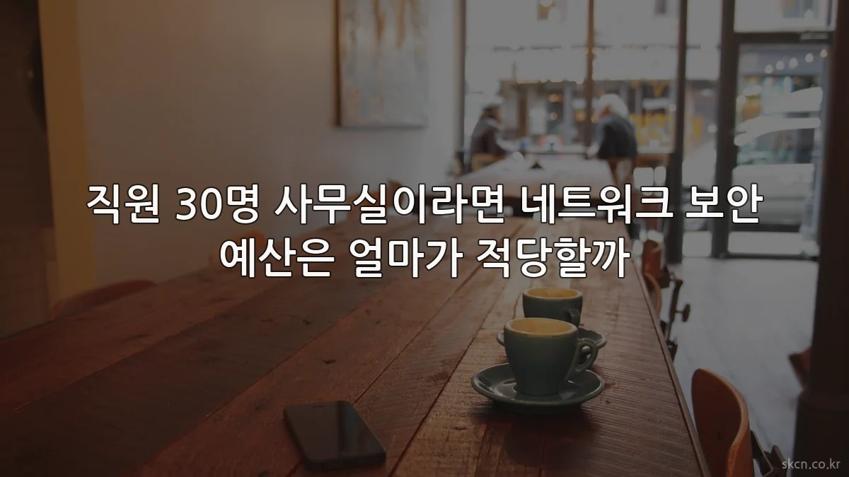 직원 30명 사무실이라면 네트워크 보안 예산은 얼마가 적당할까