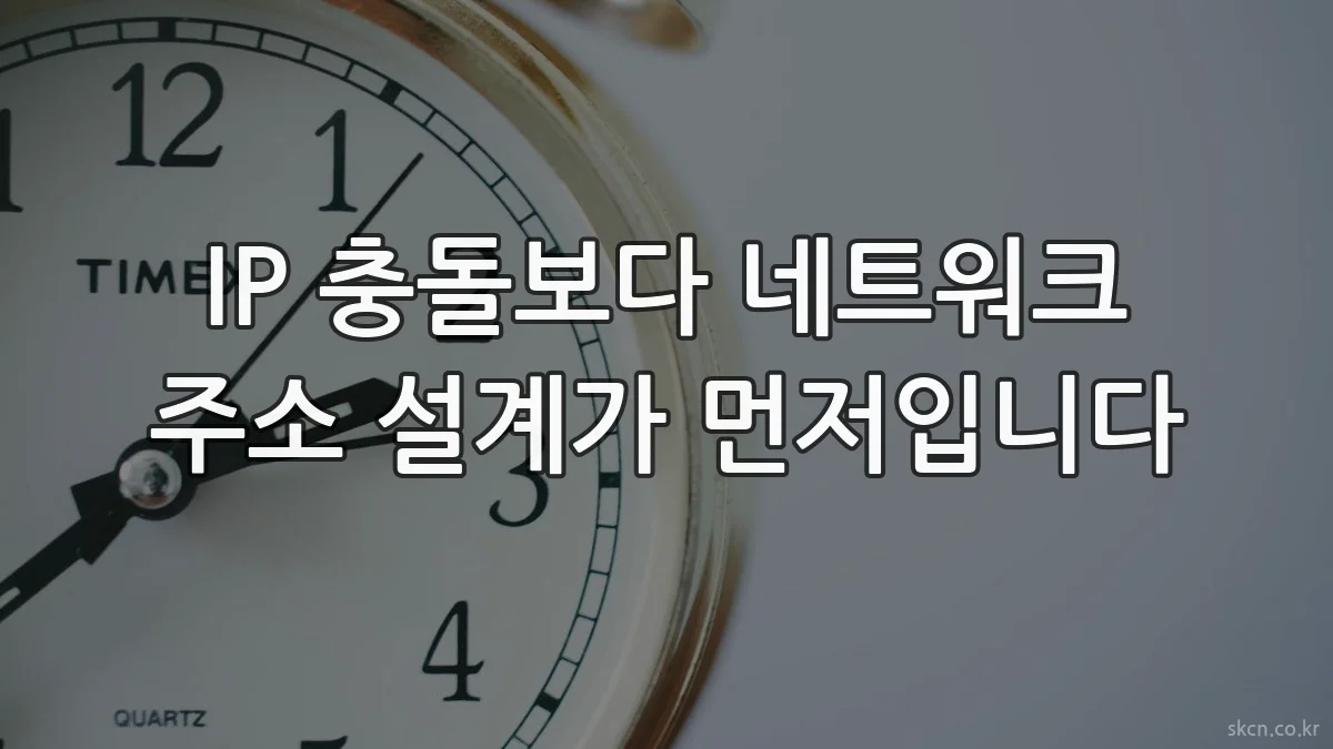 IP 충돌보다 네트워크 주소 설계가 먼저입니다