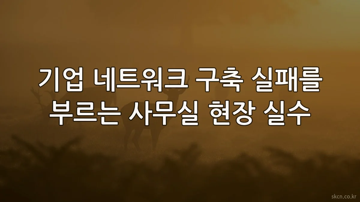 기업 네트워크 구축 실패를 부르는 사무실 현장 실수