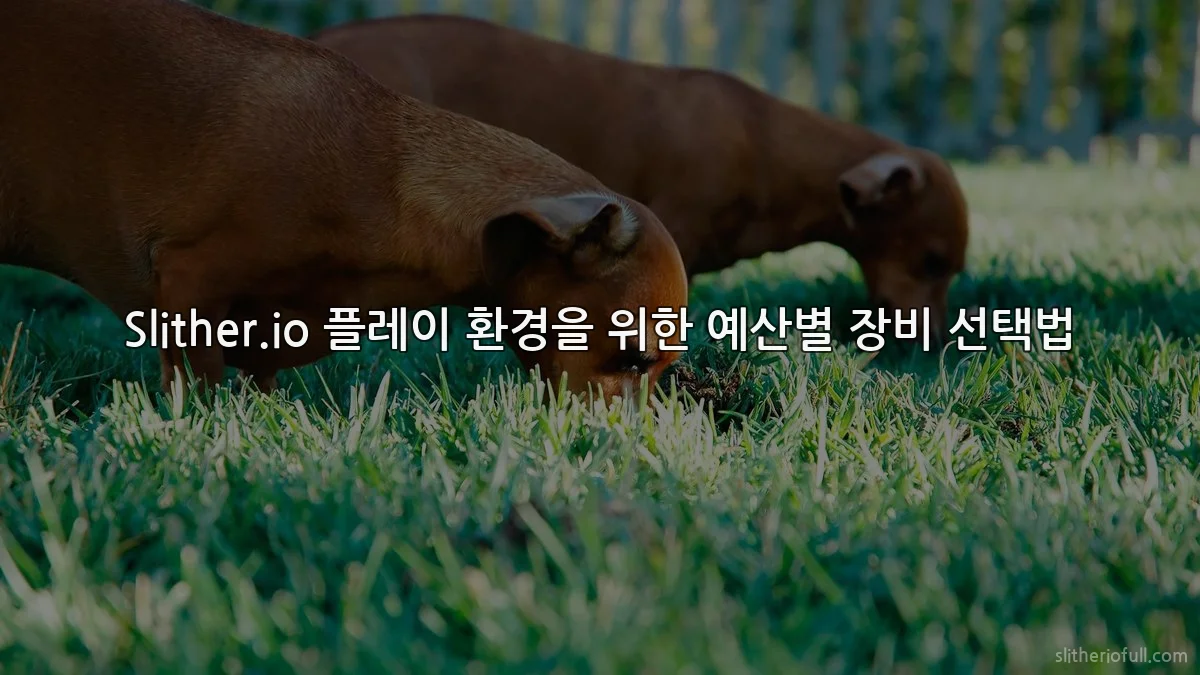 Slither.io 플레이 환경을 위한 예산별 장비 선택법