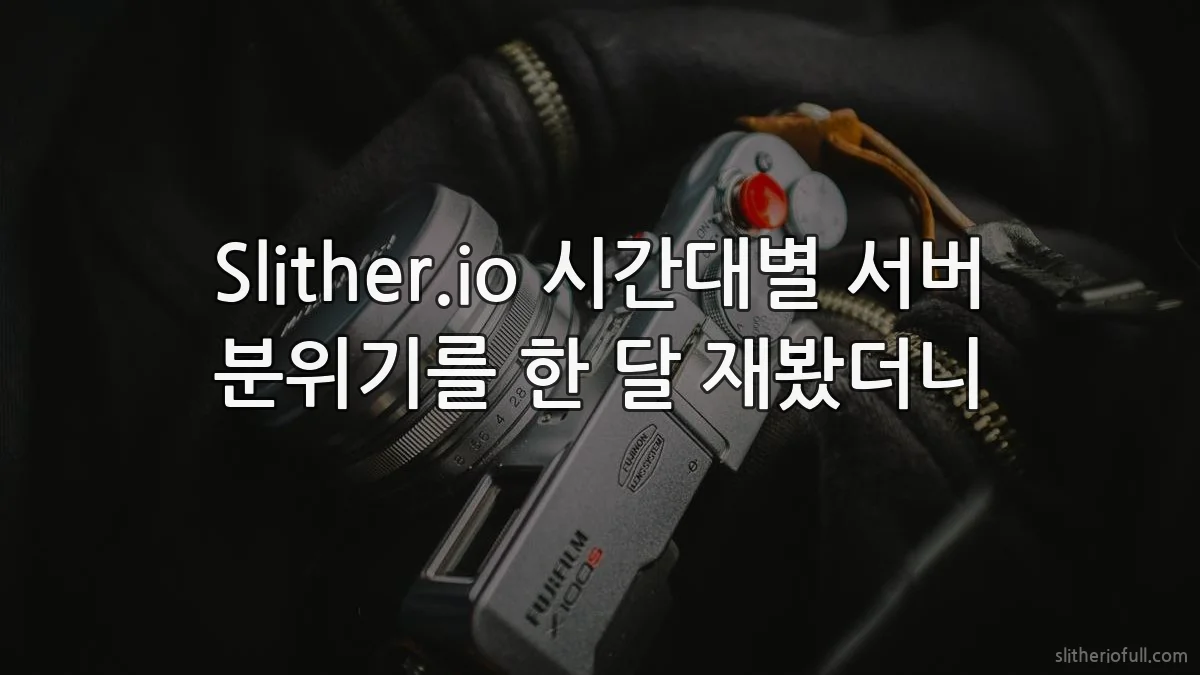Slither.io 시간대별 서버 분위기를 한 달 재봤더니