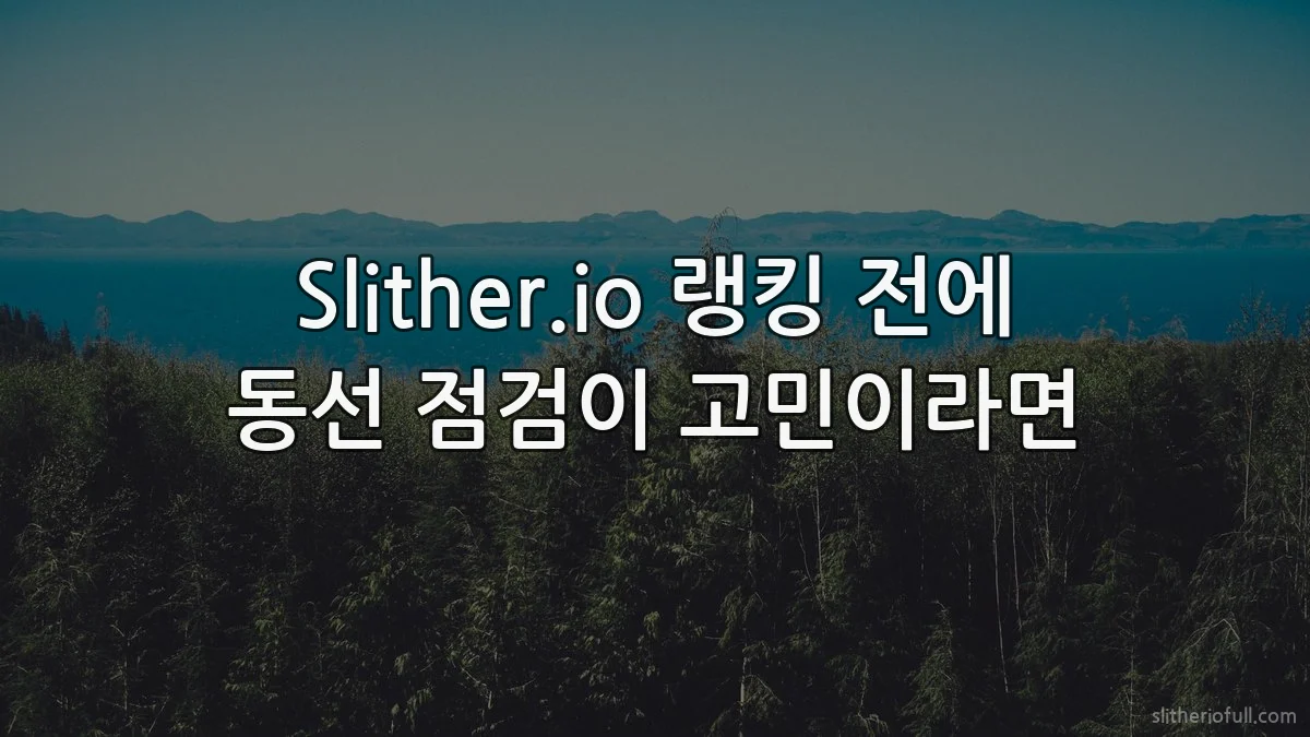 Slither.io 랭킹 전에 동선 점검이 고민이라면