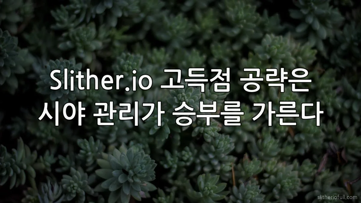 Slither.io 고득점 공략은 시야 관리가 승부를 가른다