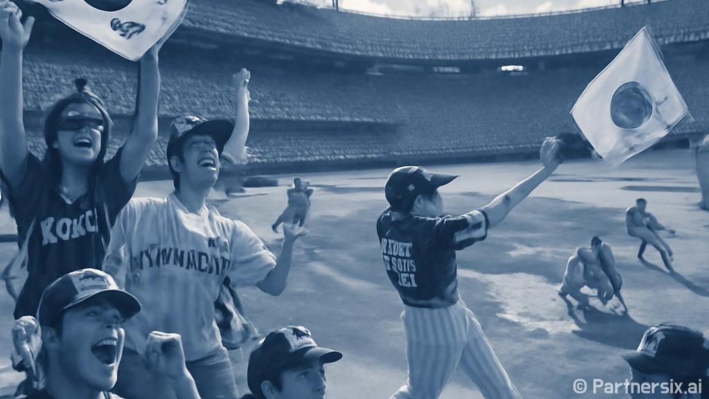 한일 야구 경기를 …