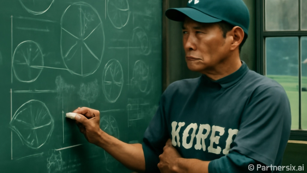 한국 야구 경기에서…