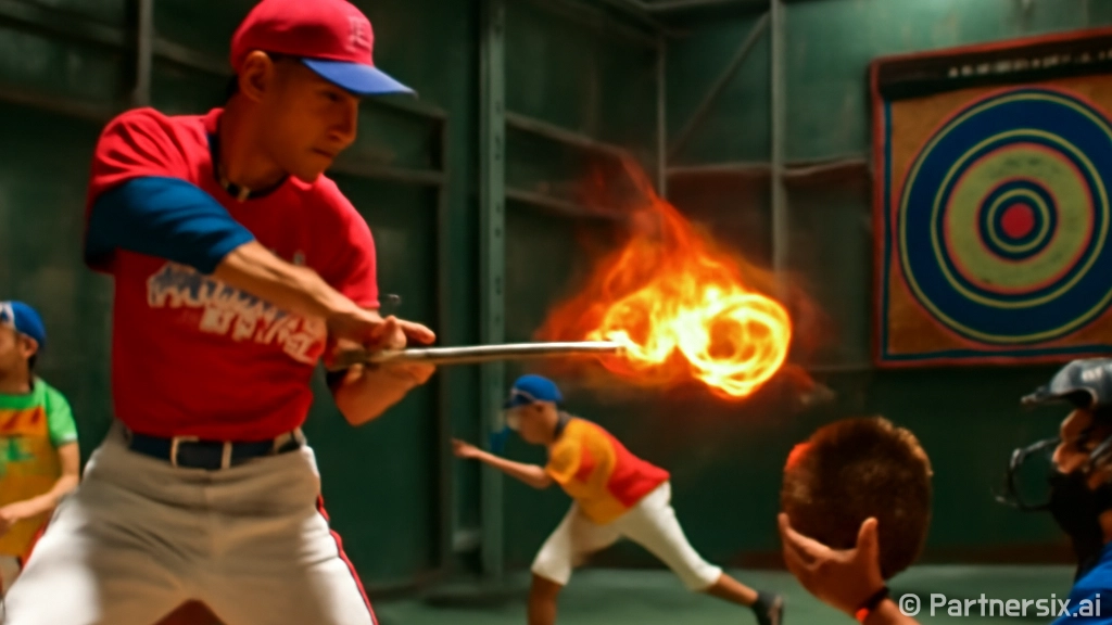 불꽃야구를 즐기는 …