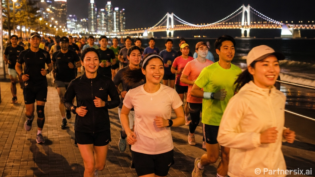 광안리 나이트런을 기록 눈으로 봤더니, 7km 안에 담긴 부산 밤의 페이스