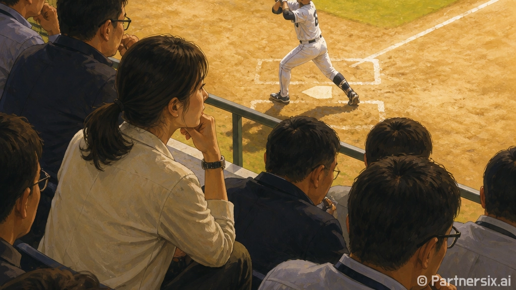 김도영에게 MLB 스카우트가 붙는 장면을 지켜봤더니 숫자가 먼저 말을 걸었다