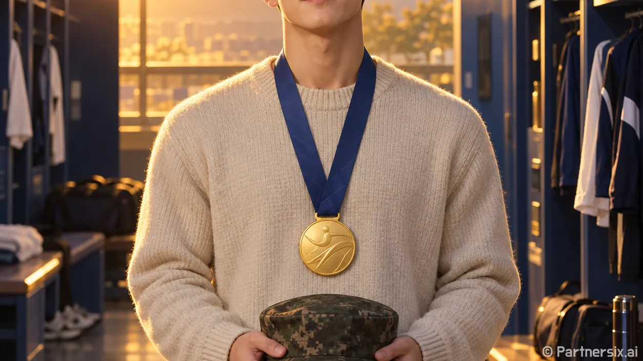 박승수 금메달 직후 전역모 인증샷을 보고 멈칫했다