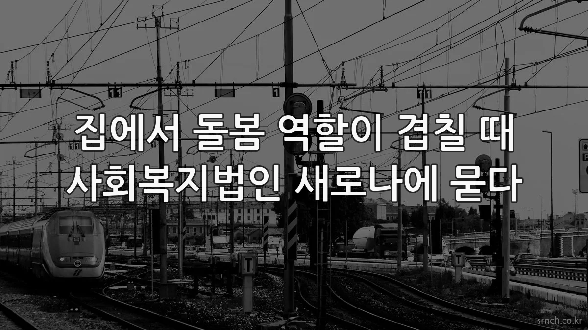 집에서 돌봄 역할이 겹칠 때 사회복지법인 새로나에 묻다
