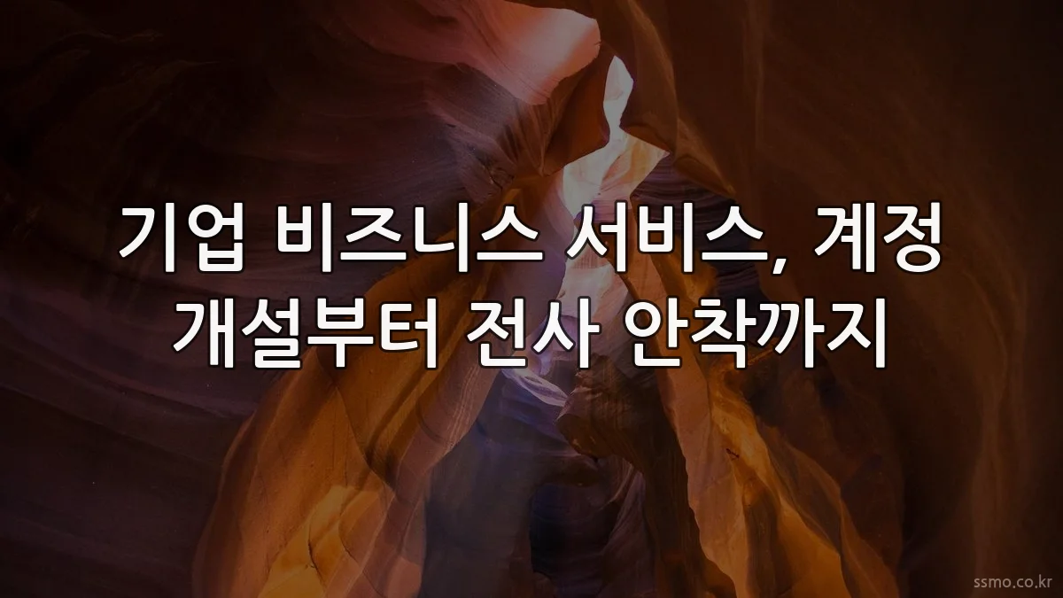 기업 비즈니스 서비스, 계정 개설부터 전사 안착까지