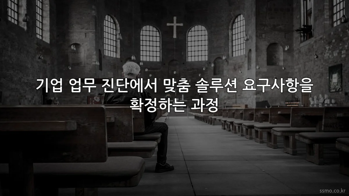 기업 업무 진단에서 맞춤 솔루션 요구사항을 확정하는 과정
