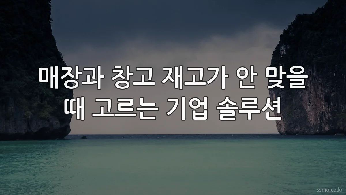매장과 창고 재고가 안 맞을 때 고르는 기업 솔루션