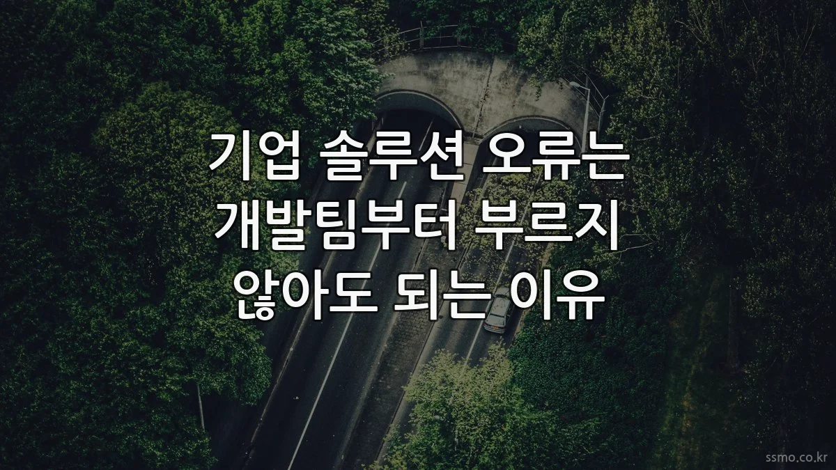 기업 솔루션 오류는 개발팀부터 부르지 않아도 되는 이유