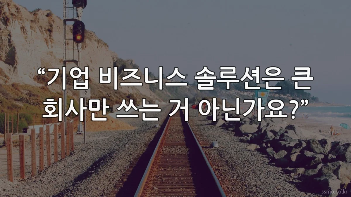 “기업 비즈니스 솔루션은 큰 회사만 쓰는 거 아닌가요?”