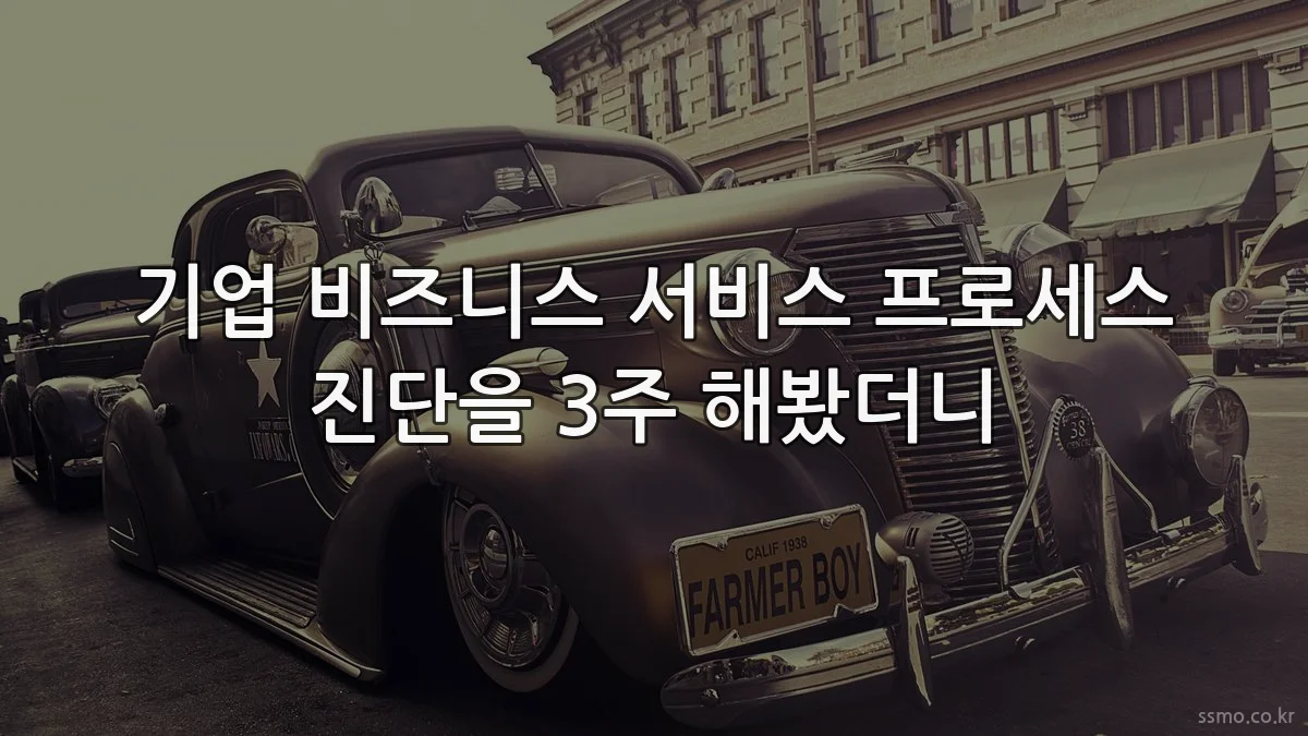 기업 비즈니스 서비스 프로세스 진단을 3주 해봤더니