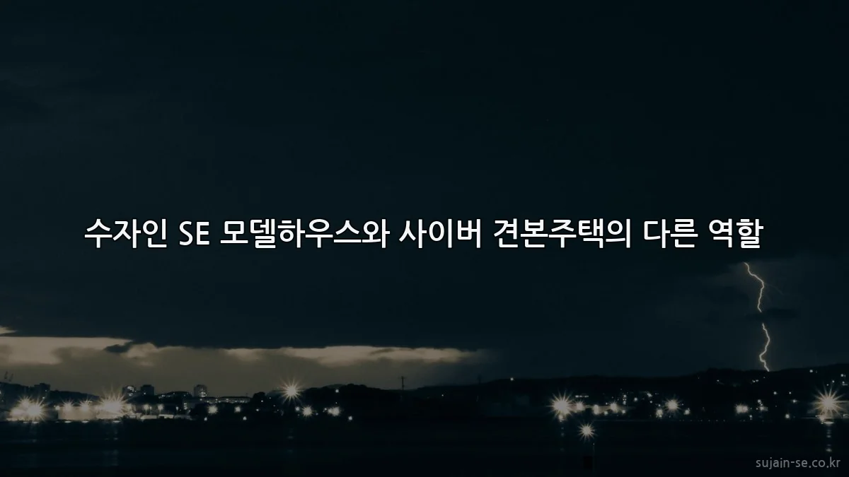 수자인 SE 모델하우스와 사이버 견본주택의 다른 역할