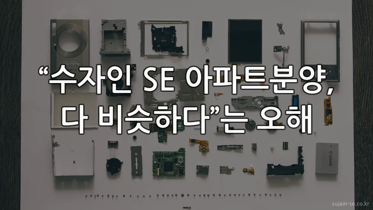 “수자인 SE 아파트분양, 다 비슷하다”는 오해