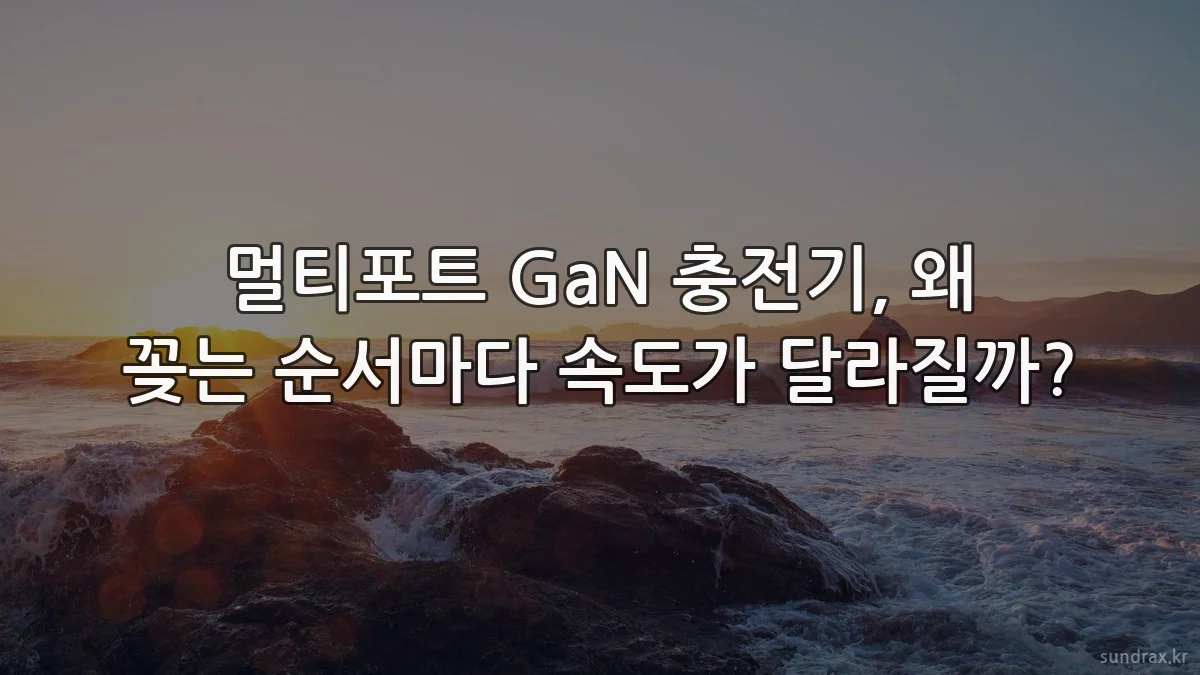 멀티포트 GaN 충전기, 왜 꽂는 순서마다 속도가 달라질까?