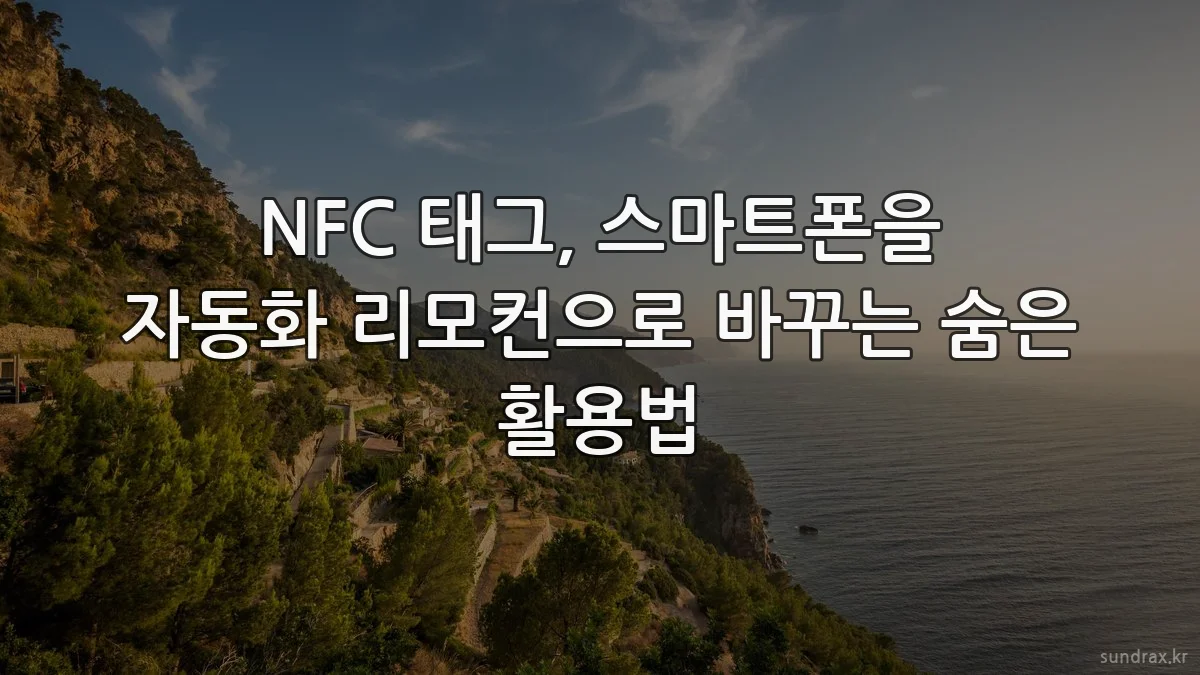 NFC 태그, 스마트폰을 자동화 리모컨으로 바꾸는 숨은 활용법