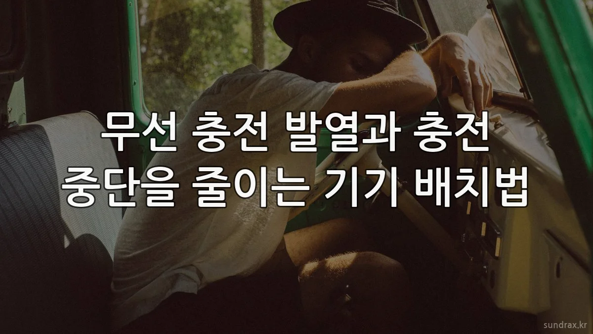 무선 충전 발열과 충전 중단을 줄이는 기기 배치법