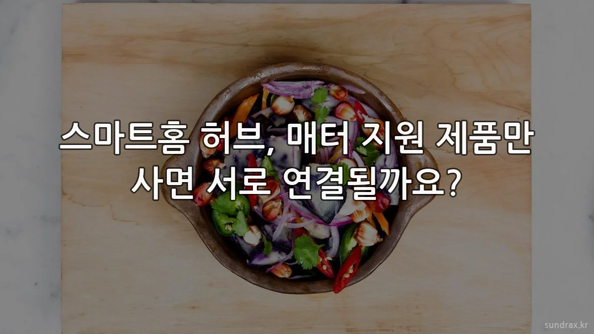 스마트홈 허브, 매터 지원 제품만 사면 서로 연결될까요?