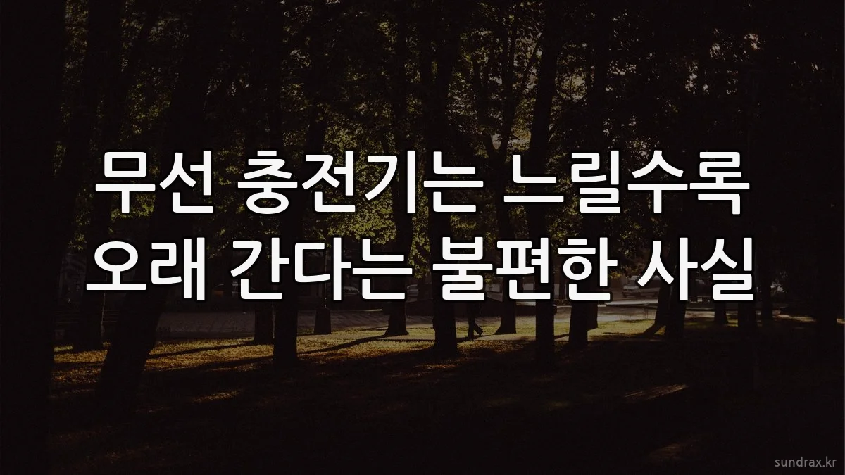 무선 충전기는 느릴수록 오래 간다는 불편한 사실