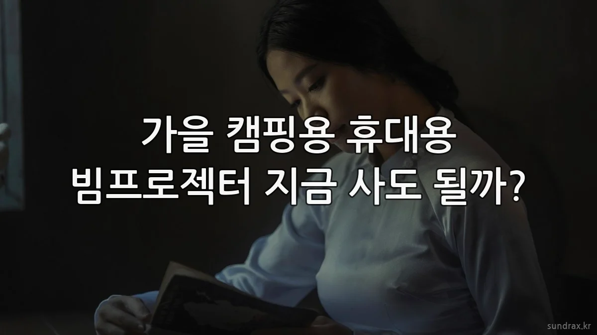 가을 캠핑용 휴대용 빔프로젝터 지금 사도 될까?
