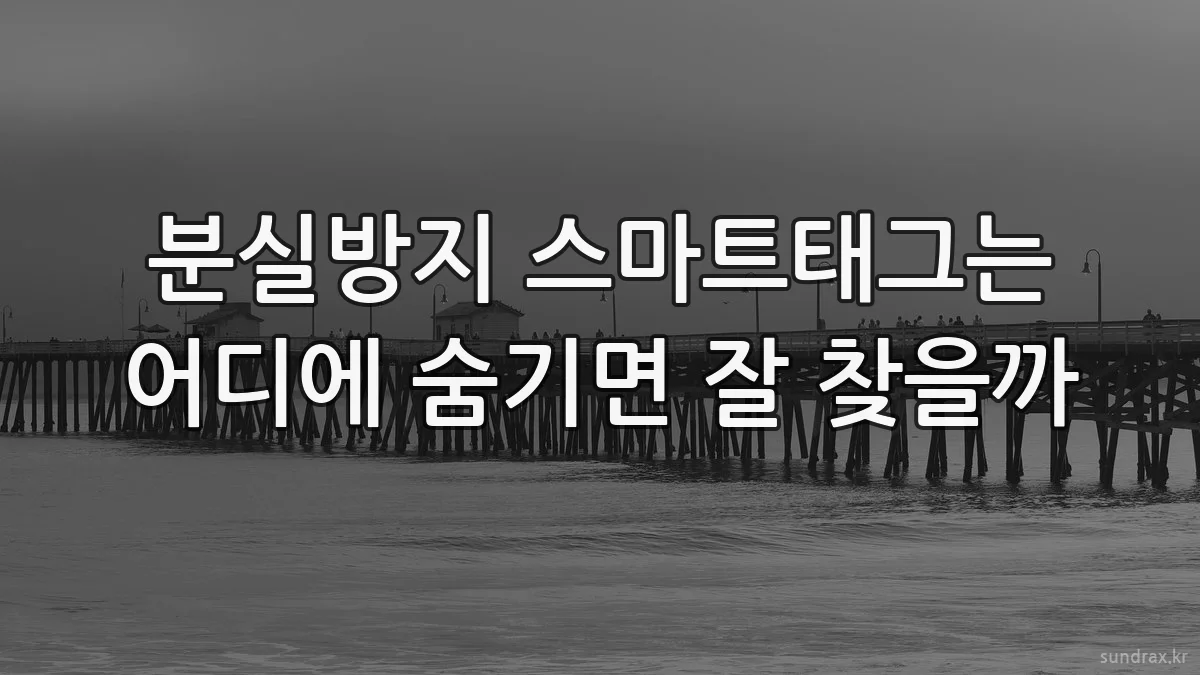 분실방지 스마트태그는 어디에 숨기면 잘 찾을까