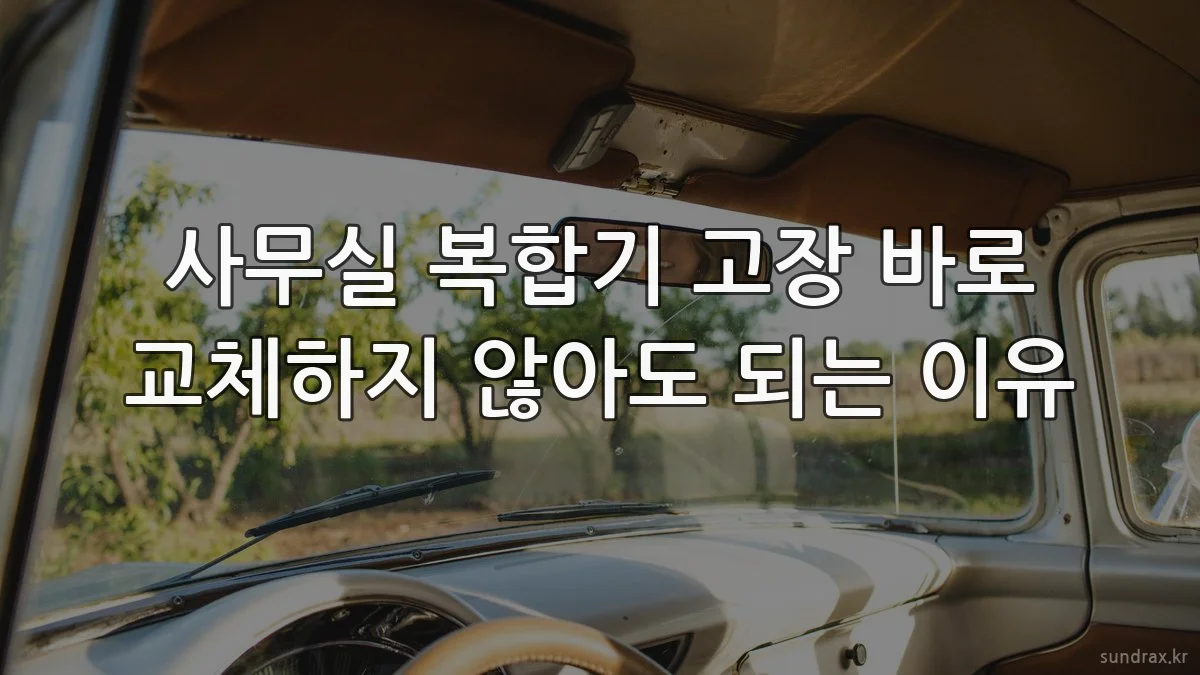 사무실 복합기 고장 바로 교체하지 않아도 되는 이유