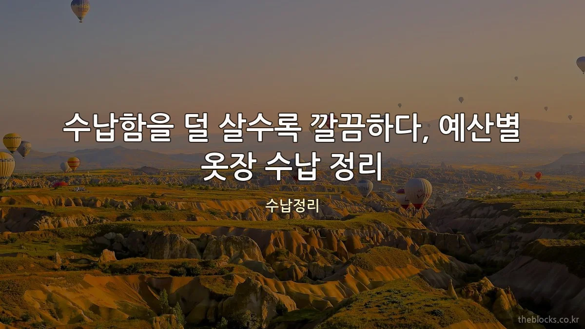 수납함을 덜 살수록 깔끔하다, 예산별 옷장 수납 정리