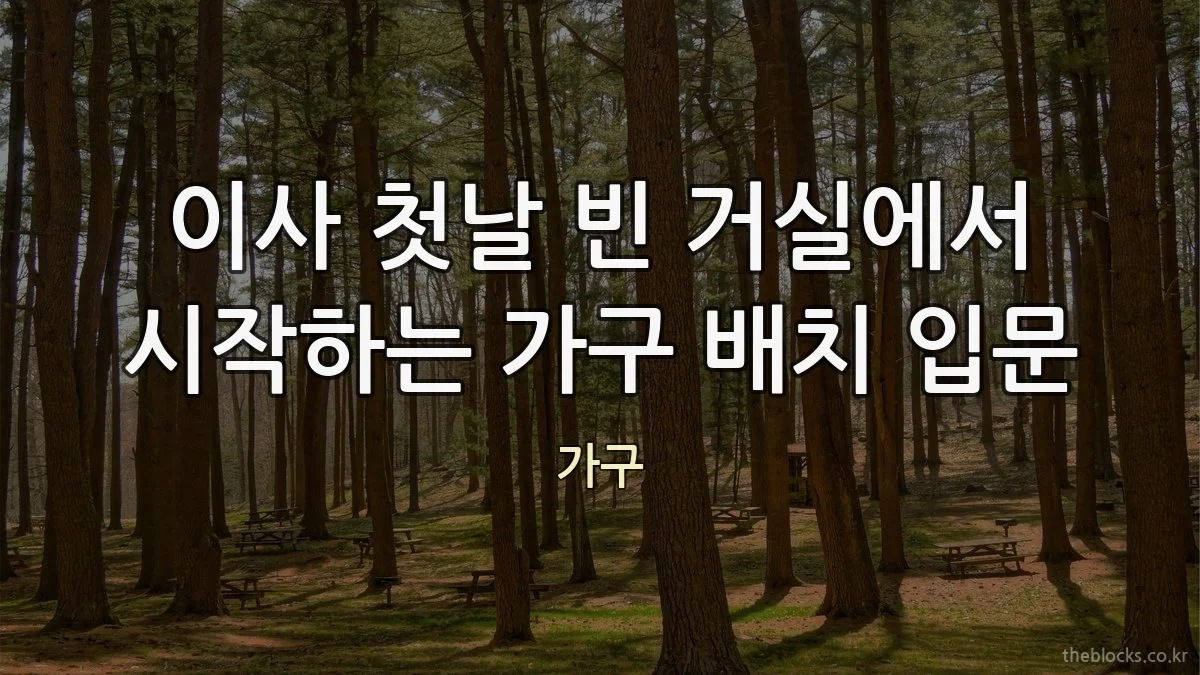이사 첫날 빈 거실에서 시작하는 가구 배치 입문