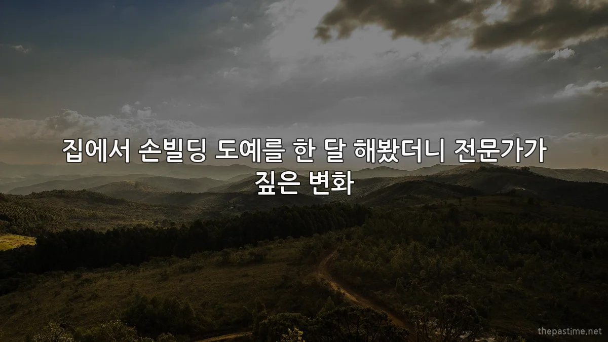집에서 손빌딩 도예를 한 달 해봤더니 전문가가 짚은 변화