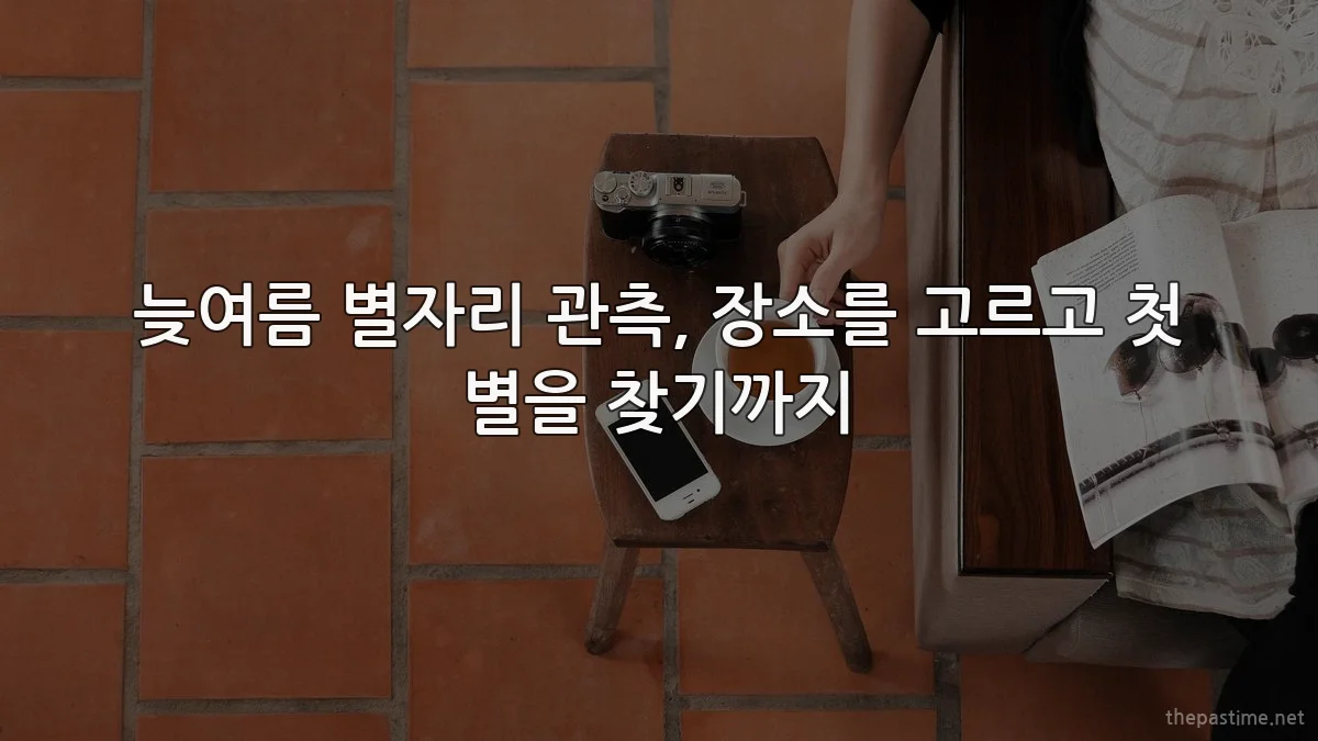 늦여름 별자리 관측, 장소를 고르고 첫 별을 찾기까지