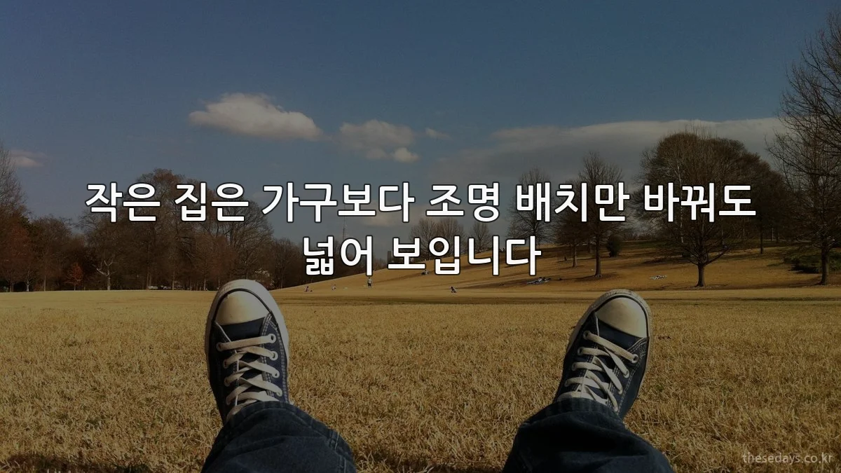 작은 집은 가구보다 조명 배치만 바꿔도 넓어 보입니다