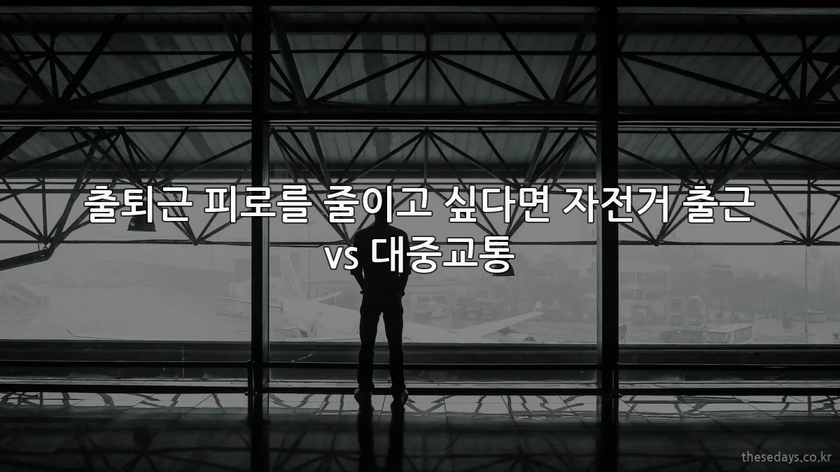 출퇴근 피로를 줄이고 싶다면 자전거 출근 vs 대중교통