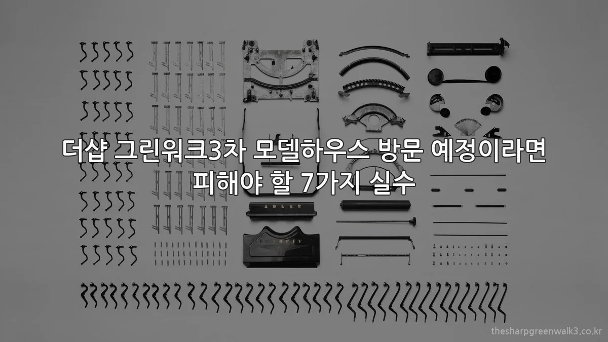 더샵 그린워크3차 모델하우스 방문 예정이라면 피해야 할 7가지 실수