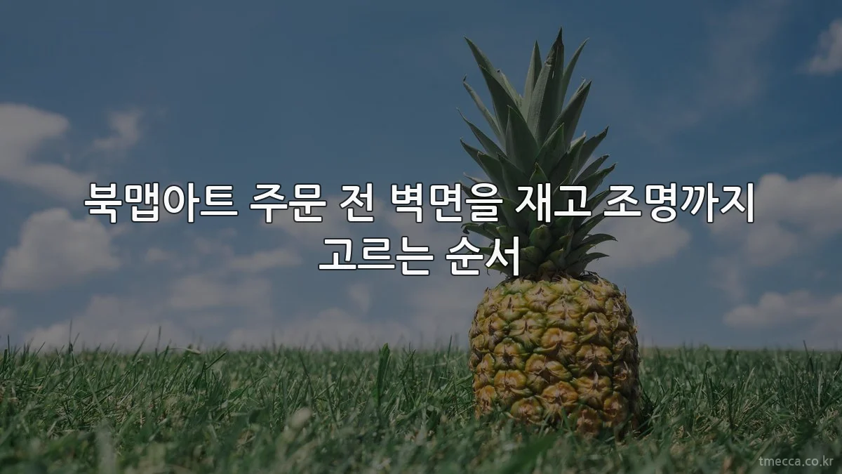 북맵아트 주문 전 벽면을 재고 조명까지 고르는 순서