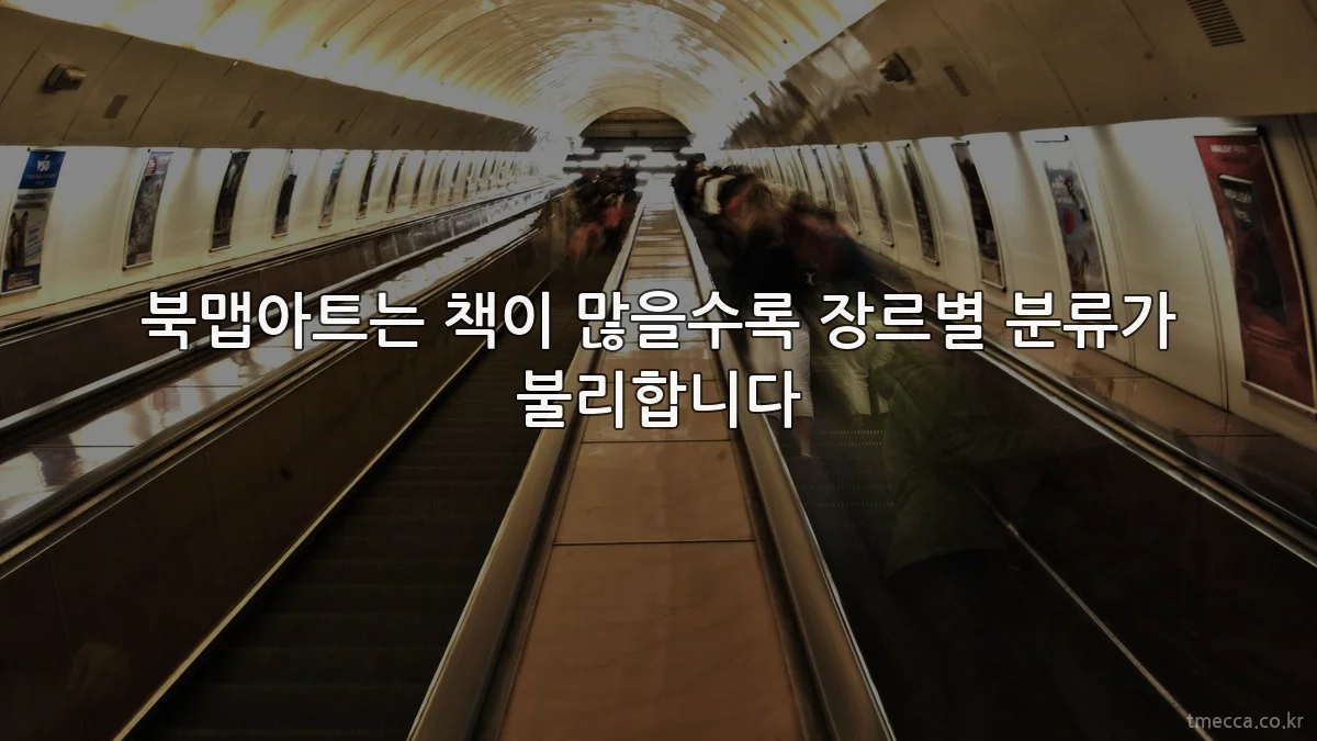 북맵아트는 책이 많을수록 장르별 분류가 불리합니다