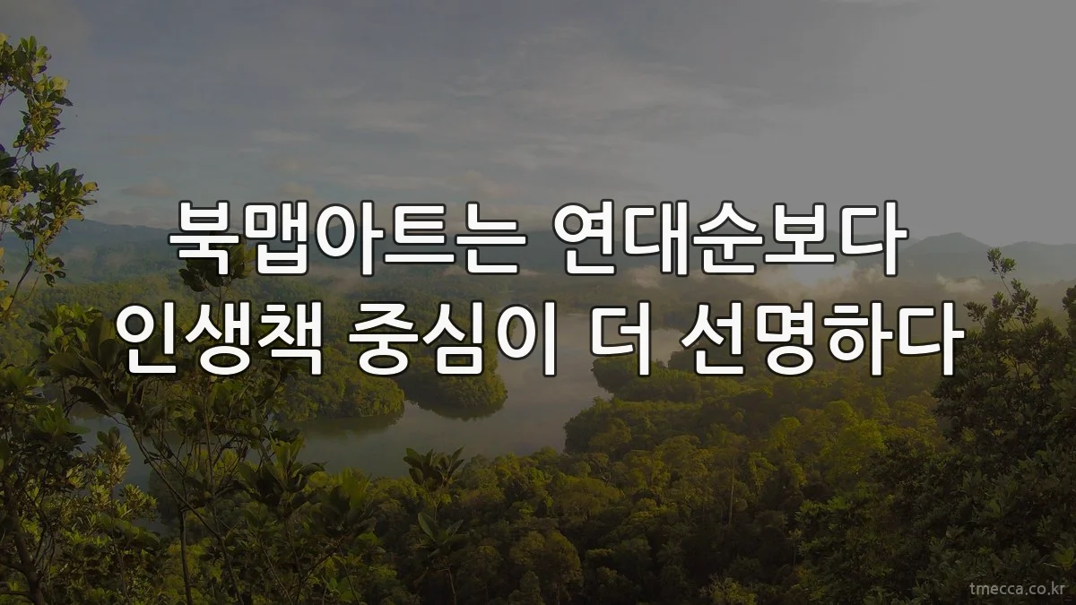 북맵아트는 연대순보다 인생책 중심이 더 선명하다