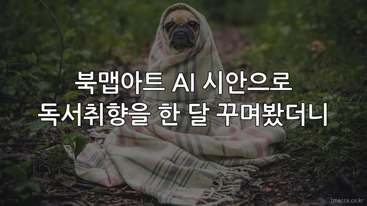 북맵아트 AI 시안으로 독서취향을 한 달 꾸며봤더니