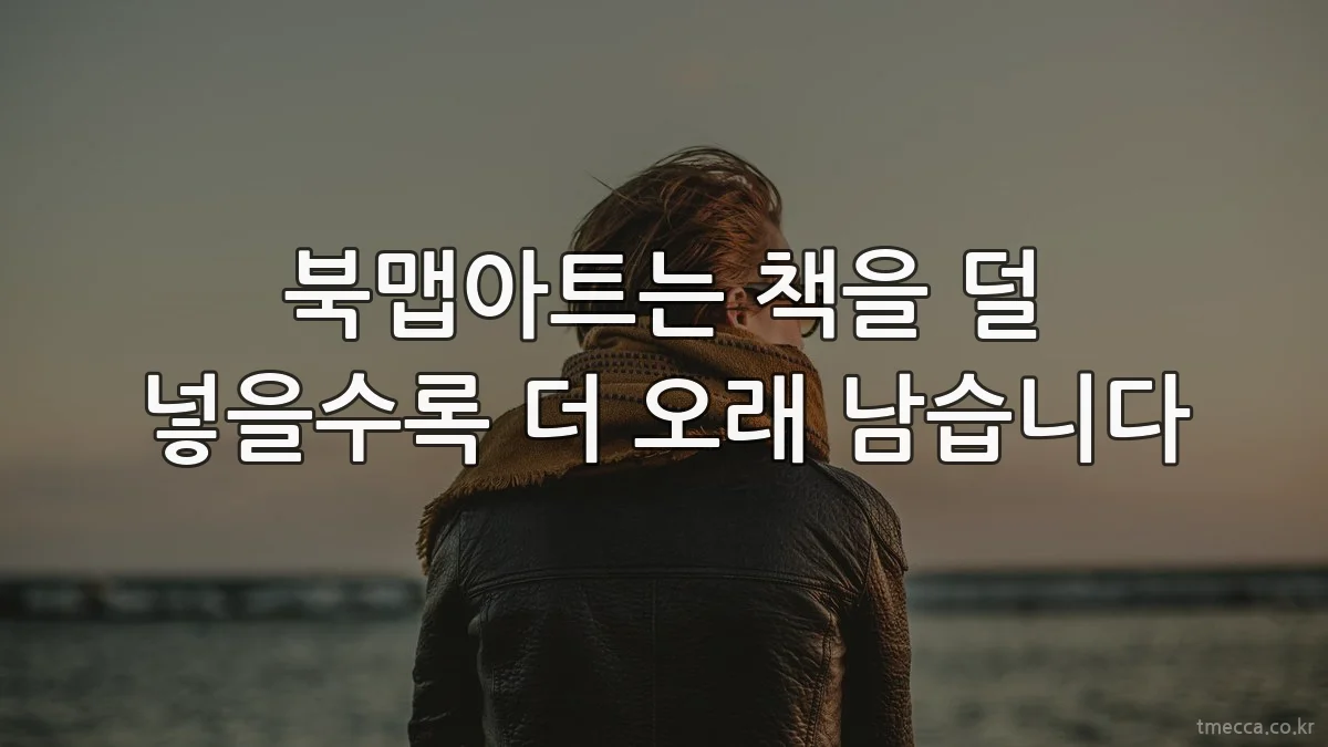 북맵아트는 책을 덜 넣을수록 더 오래 남습니다