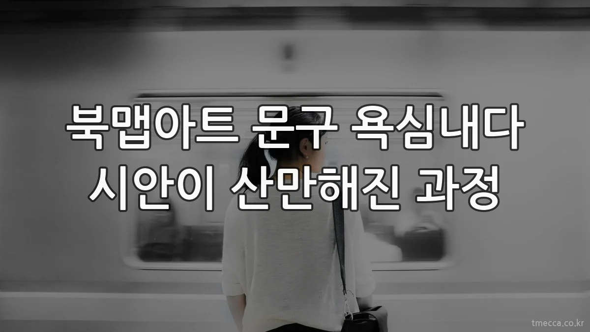 북맵아트 문구 욕심내다 시안이 산만해진 과정