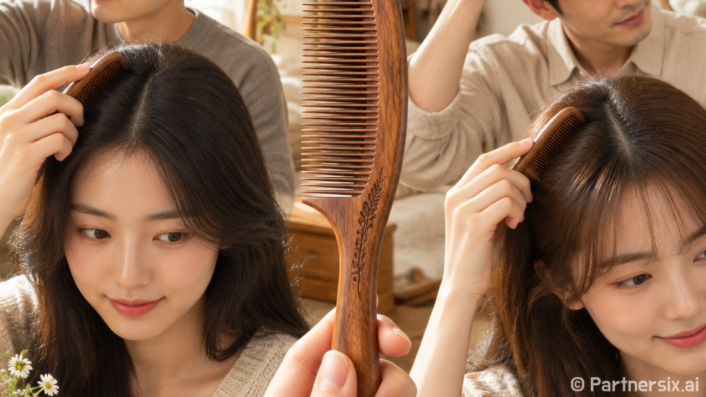 뿌리볼륨빗으로 납작한 앞머리 살리는 방법